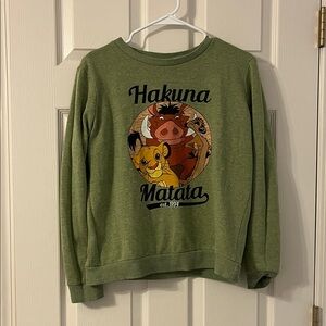 Green Lion King Hakuna Matata Disney Sweatshirt